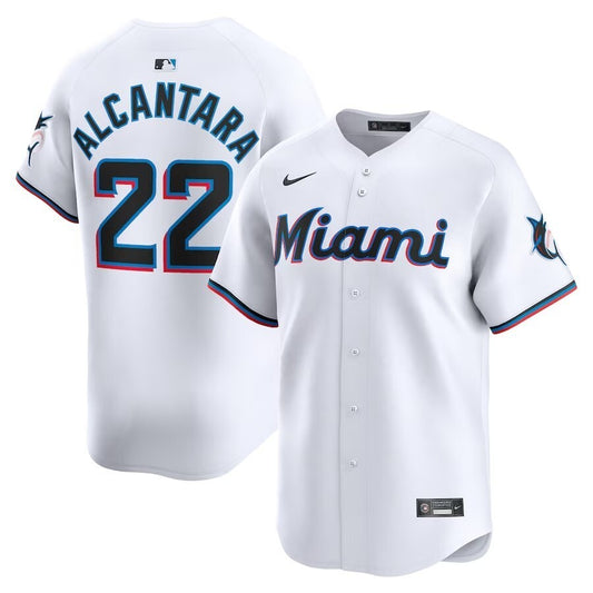 Miami Marlins #22 Sandy Alcantara Home Limited Player Jersey - White