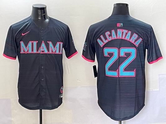 Miami Marlins #22 Sandy Alcantara Marlins Collaboration Style 1