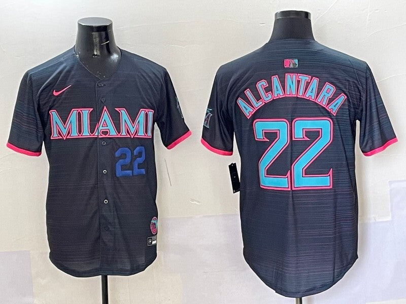 Miami Marlins #22 Sandy Alcantara Marlins Collaboration Style 3