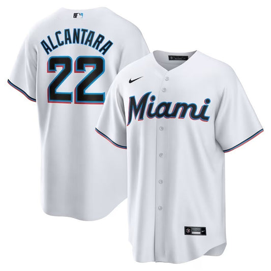 Miami Marlins #22 Sandy Alcantara Replica Player Jersey - White