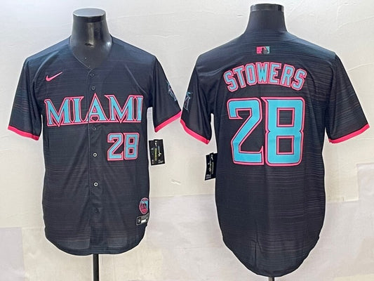 Miami Marlins #28 Kyle Stowers Marlins Collaboration Style 1