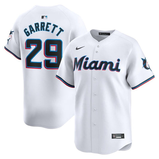 Miami Marlins #29 Braxton Garrett Home Limited Player Jersey - White Style 2