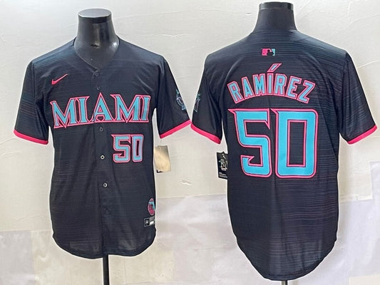 Miami Marlins #50 Ramirez Marlins Collaboration Style 2