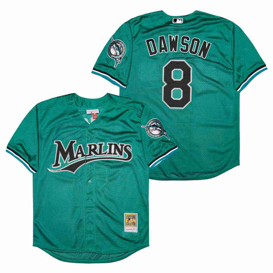 Miami Marlins #8 Andre Dawson 8 Green BP Edition Retro