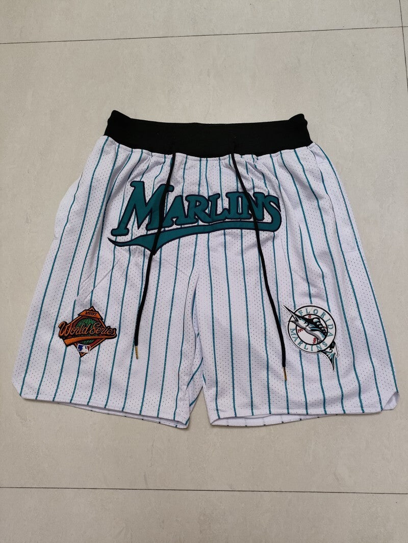 Miami Marlins mlb Marlins White Shorts Style 4
