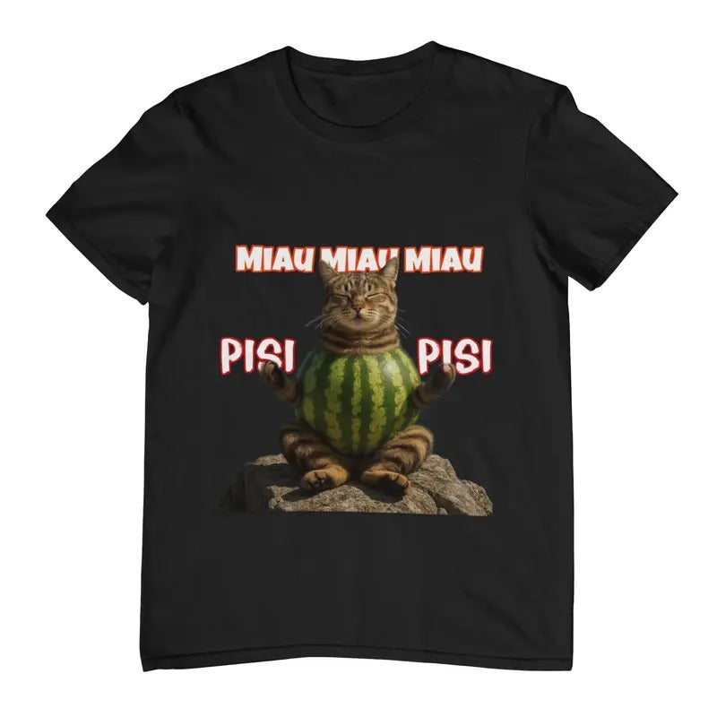 Miau Miau Miau Pisi Pisi Funny Cat Shirt, Meme Cute Cat Shirt, Brainrot Tee, Funny Tee Hoodie, Sweatshirt