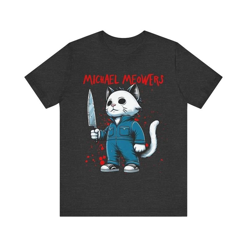 Michael Meowser Horror Movie Shirts, Halloween Scary Horror Slasher Movie Franchise Unisex Shirt