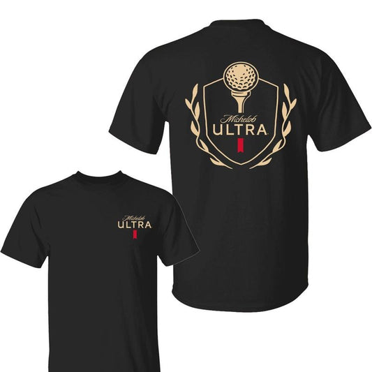 Michellob Ulltra Golf T-Shirt, Classic Golf Crest Graphic, Casual Wear For Golf And Beer Enthusiasts, Great Gift For Golf Lovers