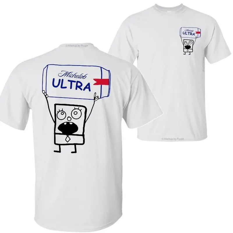 Michelob Ultra Beer Doodlebob T-shirt, Doodlebob Shirt, Michelob Ultra Beer Shirt, S to 4XL Hoodie, Sweatshirt