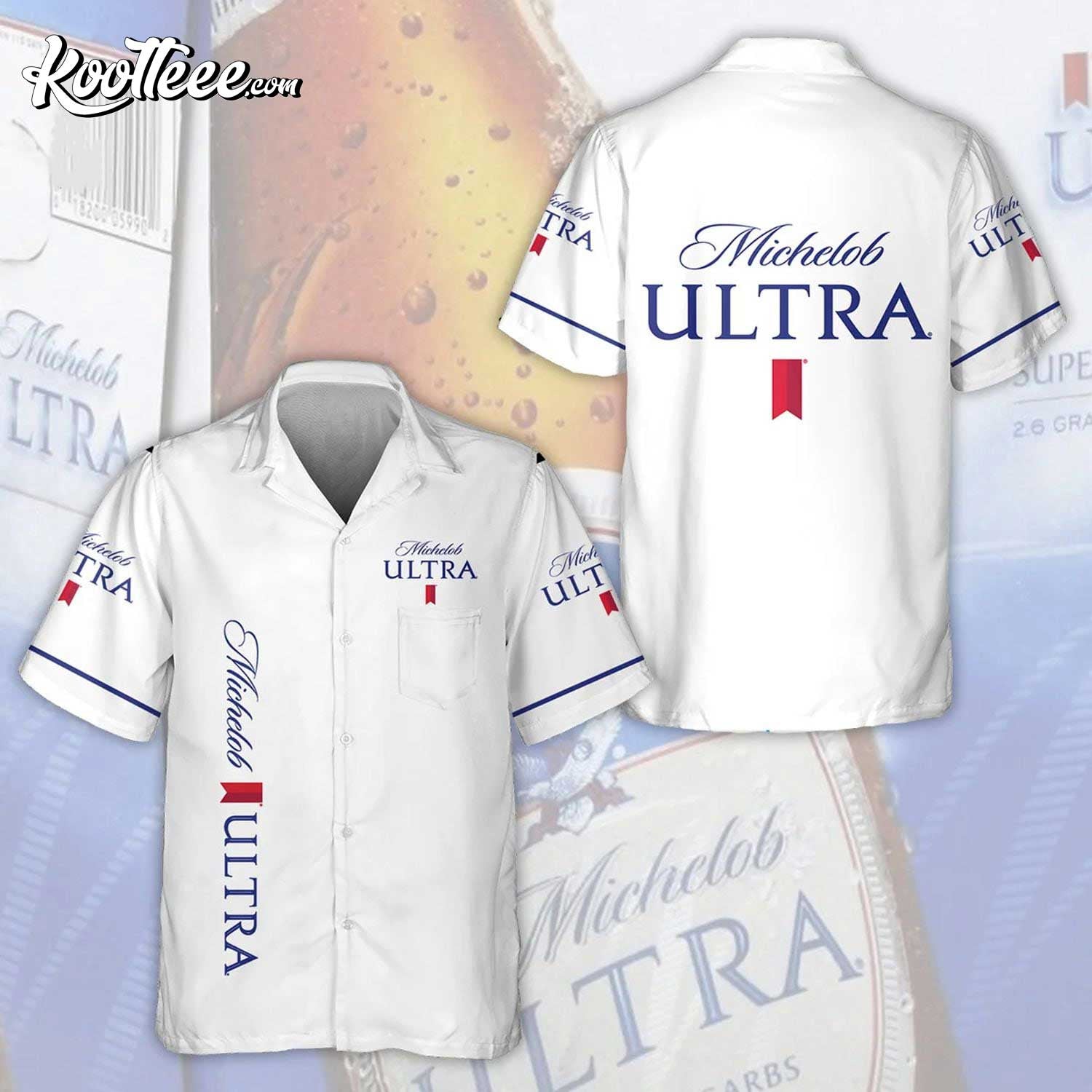 Michelob Ultra Beer Drinks Aloha Beach Hawaiian Shirt