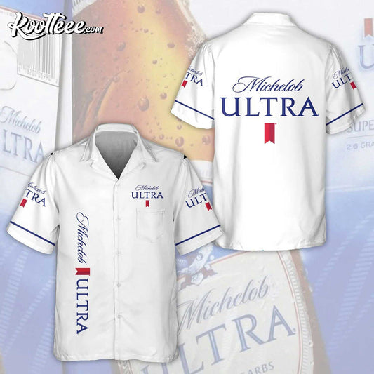 Michelob Ultra Beer Drinks Aloha Beach Hawaiian Shirt