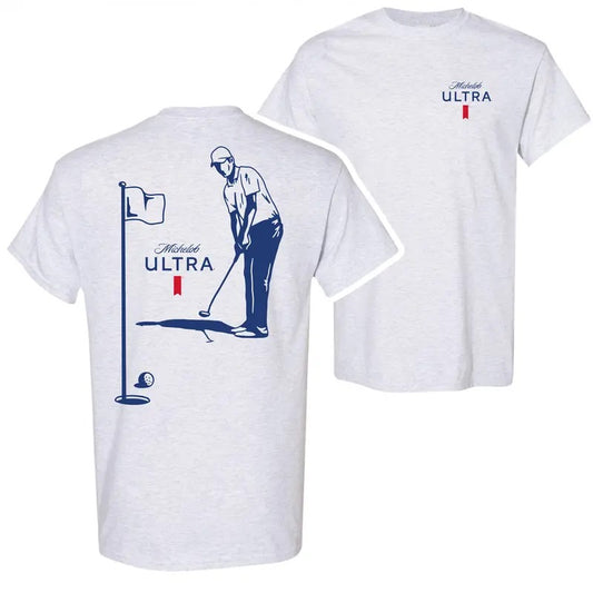 Michelob Ultra Golfing Front and Back Print T-Shirt Hoodie, Sweatshirt | InkThreadWorks.com
