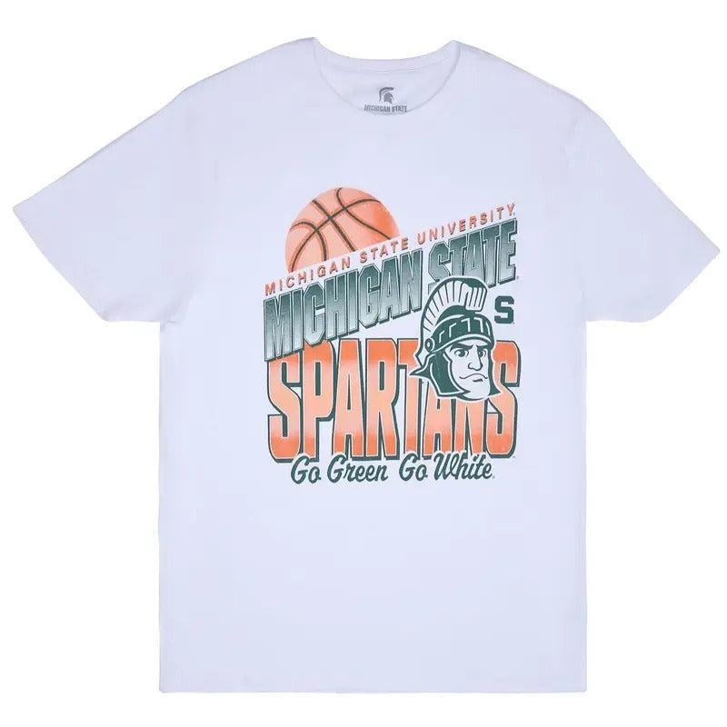 Michigan Spartans Go Green Go White Tshirt, Graphic Sports Tees, Unisex Tshirt, Sport Tees, Top Medium Short Sleeves Streetwear Casual