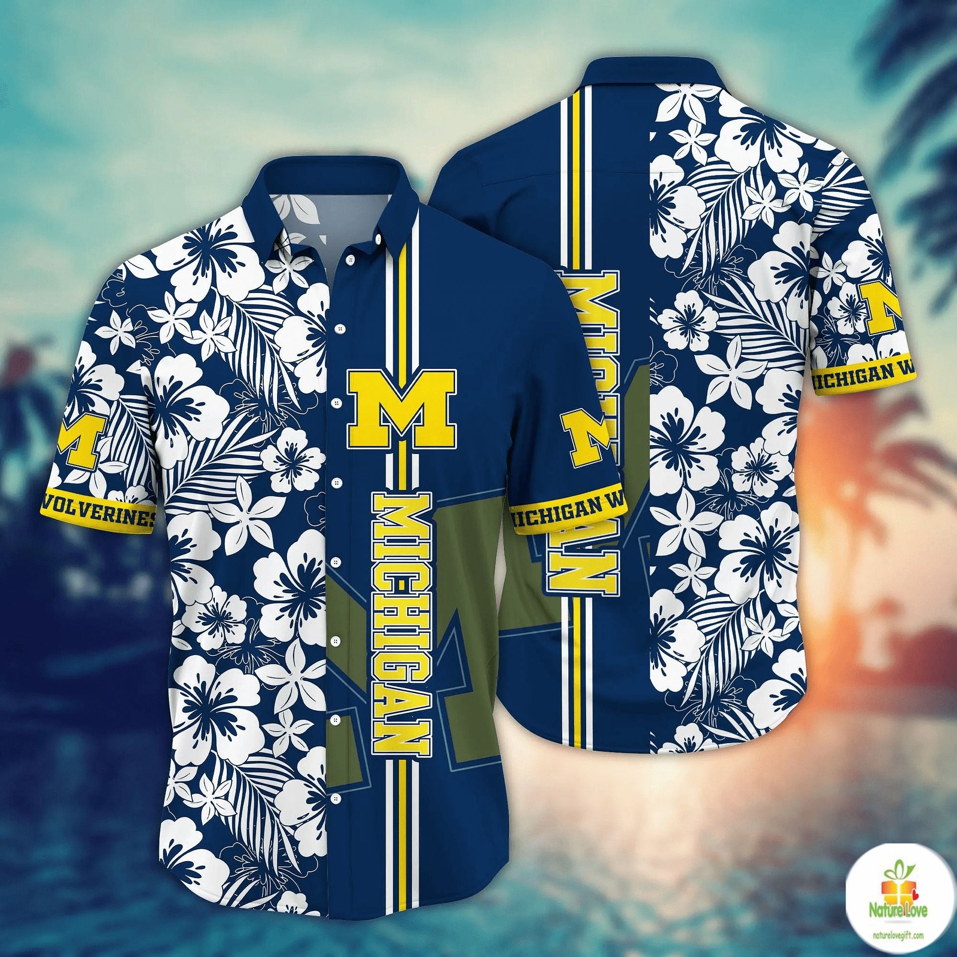 Michigan Wolverines NCAA Hawaiian Shirt Aloha Casual Fan Wear