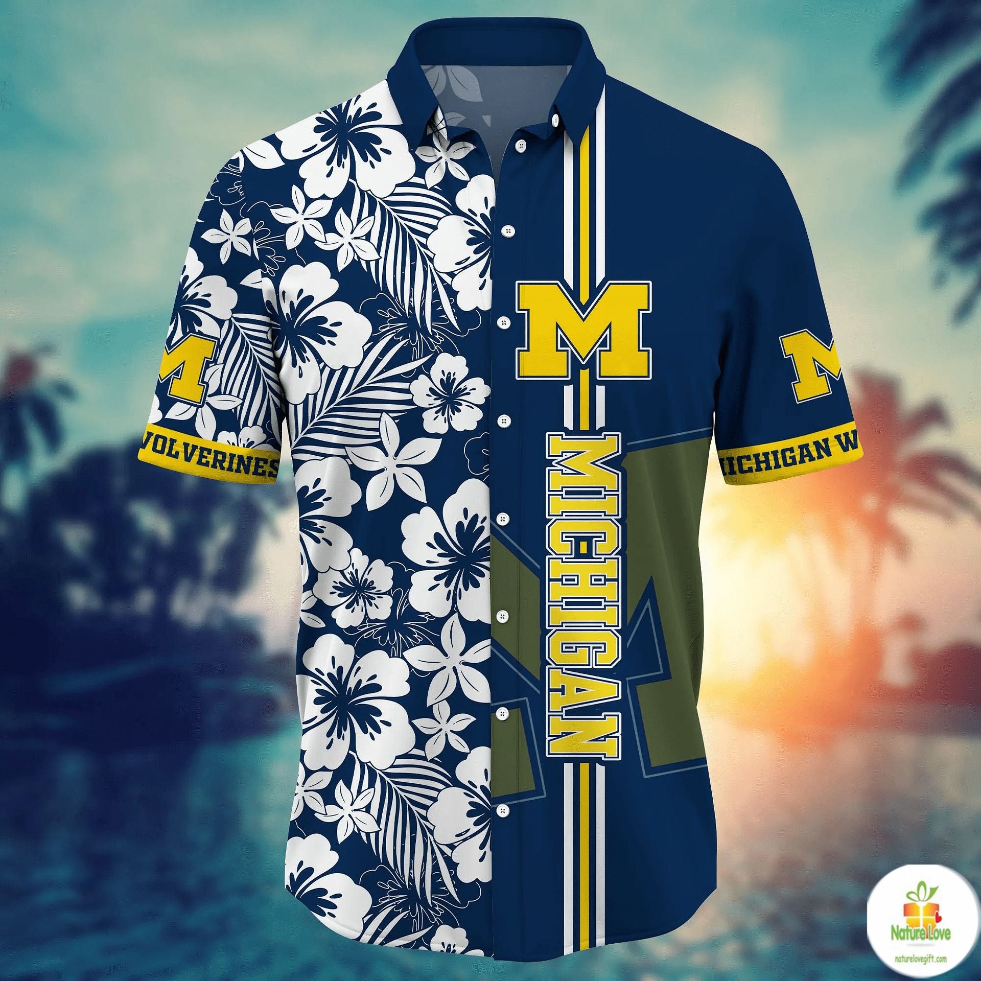 Michigan Wolverines NCAA Hawaiian Shirt Aloha Firefliestime Design