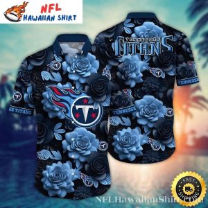 Midnight Floral Titan - Tennessee Titans Aloha Shirt
