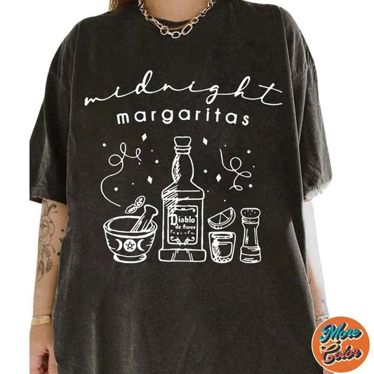 Midnight Margaritas Practical Magic Movie Shirt, Cotton Unisex T-shirt, Crew Neck, Size S- 3XL, Menswear Top, Womenswear Top Underwear Streetwear