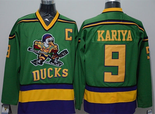 Mighty Ducks #9 Paul Kariya Greem Green
