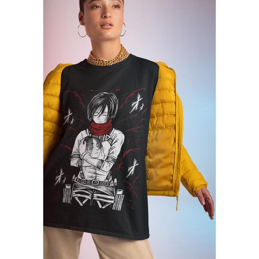Mikasa T-Shirt S-4XL Attack on Titan Shirt Shingeki No Kyojin Horror Anime AOT shirt Hoodie, Sweatshirt | InkThreadWorks.com