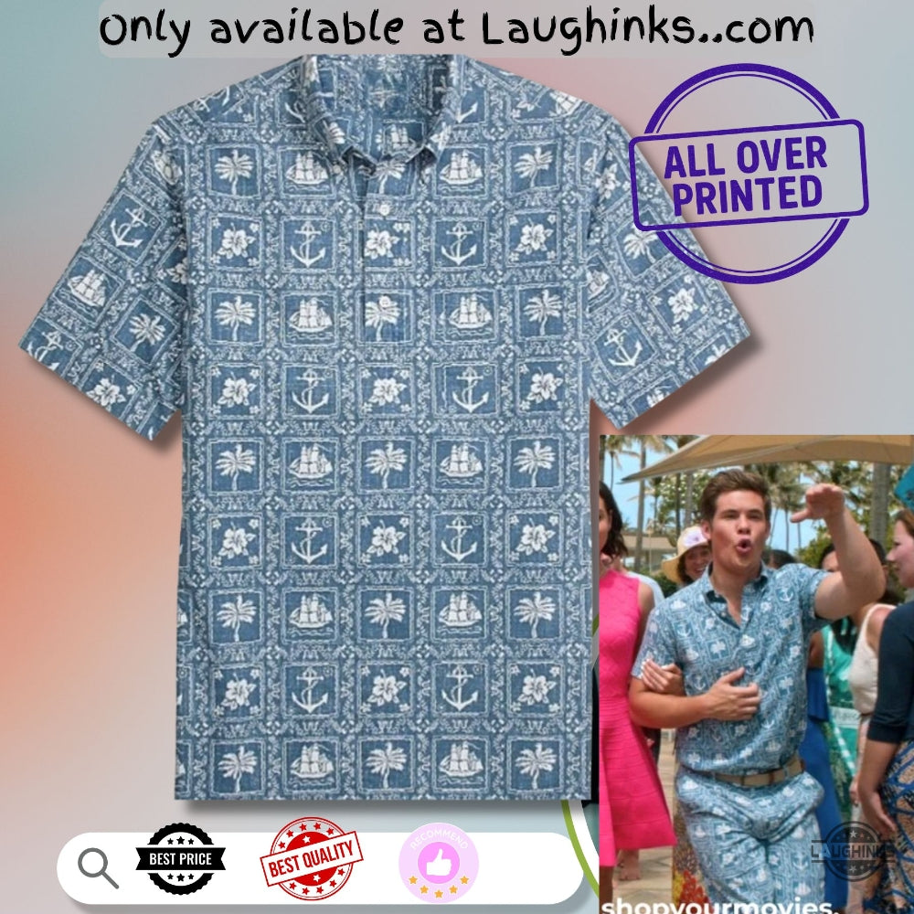Mike Stangle Blue Hawaiian Shirt Aop Replica In Mike And Dave Need Wedding Dates