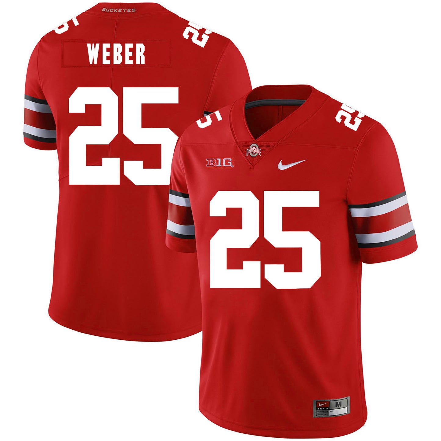Mike Weber 25 Red