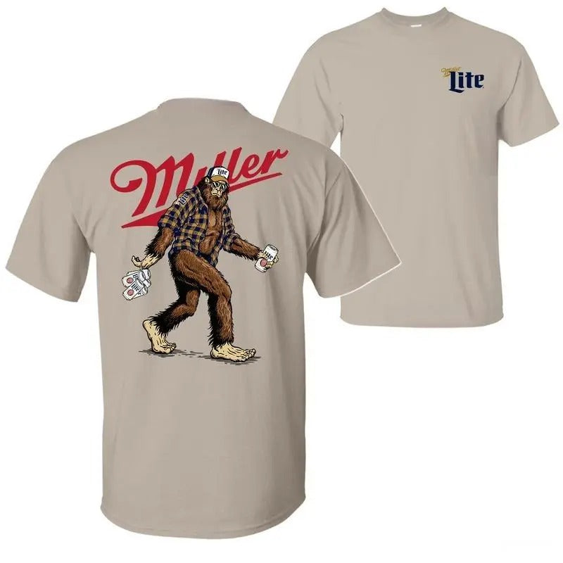 Miler Lite Bigfffoot Shirt- Sweatshirt- Hoodie, Miler Lite Shirt, 2 Sided Graphic Printed in all Sizes For Men For Women
