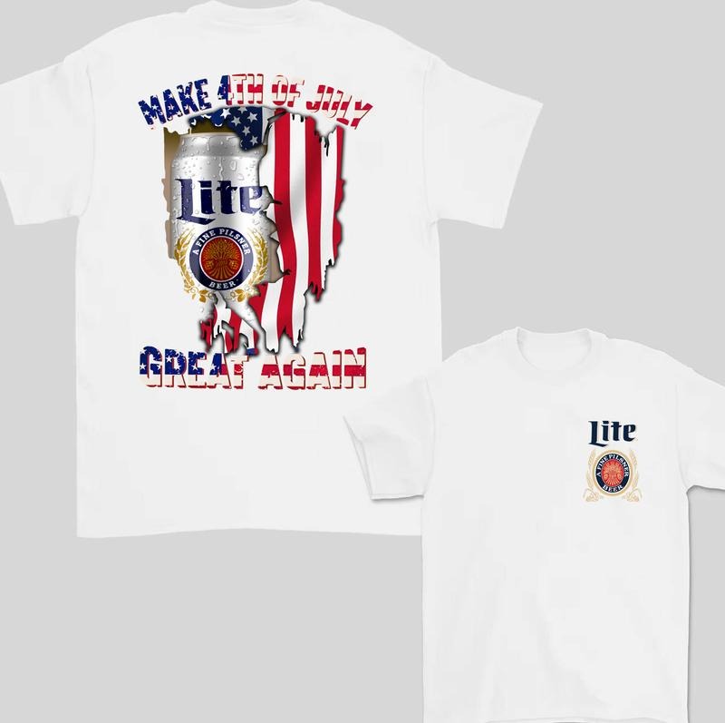 Miler Lite Make 4th of July America Great Again Shirt Unisex Hoodie, Sweatshirt | InkThreadWorks.com
