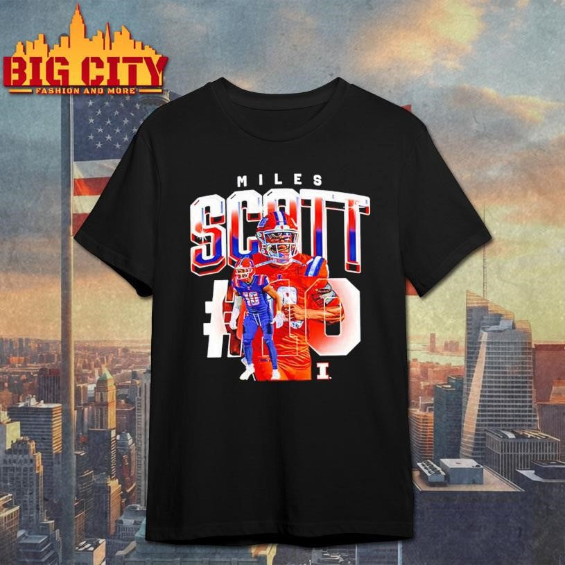 Miles Scott Illinois Football NCAA Legends player collage Shirt