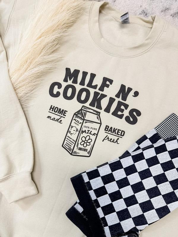 Milf N Cookies Graphic Sweatshirt