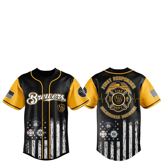 Milwaukee Brewers First Responders 2025 Baseball Jersey Jogger Hat - Grishko.com