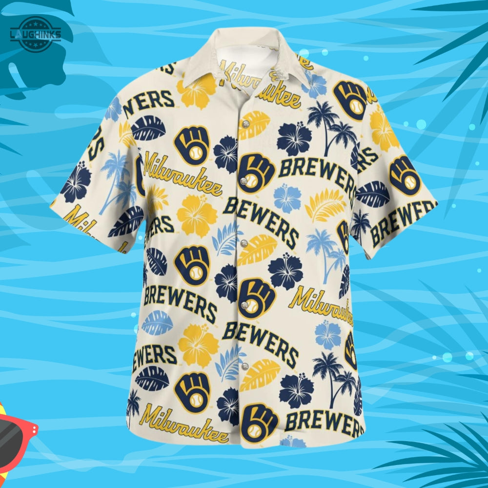 Milwaukee Brewers Hawaiian Shirt And Shorts Inspired By Brewers Hawaiian Shirt Night 2023 Milwaukee Brewers Promotions 2023 Brewers Theme Nights 2023