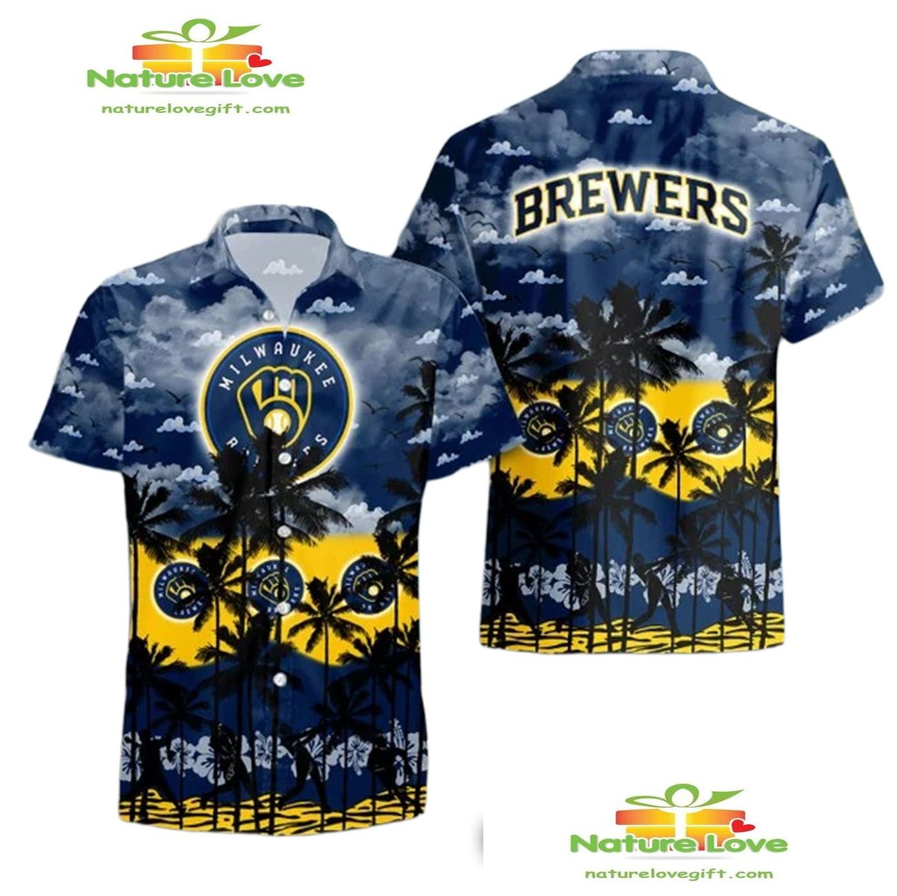 Milwaukee Brewers Hawaiian Shirt Summer Fan Gift Aloha Shirt DT-VPS8BS5H
