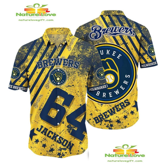 Milwaukee Brewers Hawaiian Shirt Personalized Aloha Shirt DT-GC0XFA8J