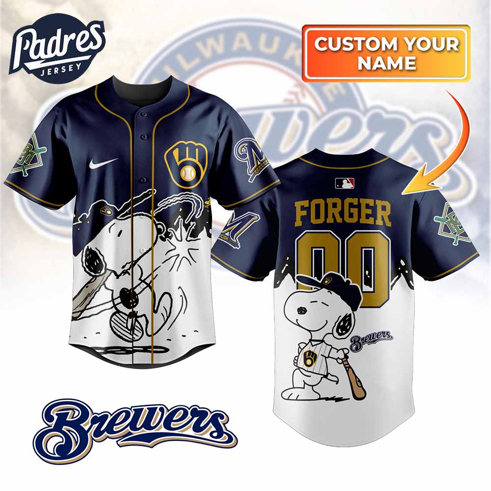 Milwaukee Brewers x Peanuts Personalized Baseball Jersey For Fans 2025 - Padres Jersey Oasis: Elevate Your Baseball Style Game