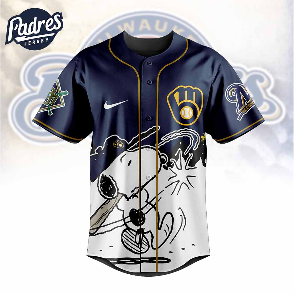 Milwaukee Brewers x Peanuts Personalized Baseball Jersey For Fans 2025 - Padres Jersey Oasis: Elevate Your Baseball Style Game