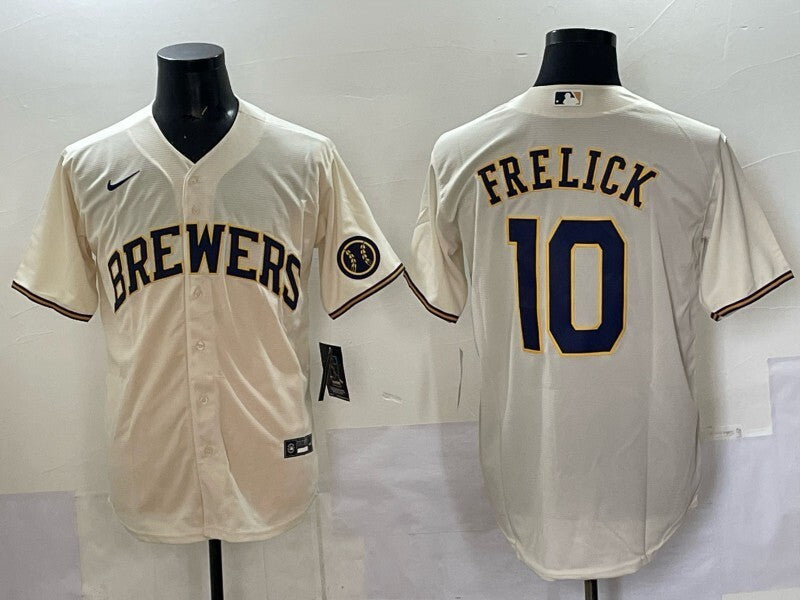 Milwaukee Brewers #10 Sal Frelick Brewers Adult Style 3