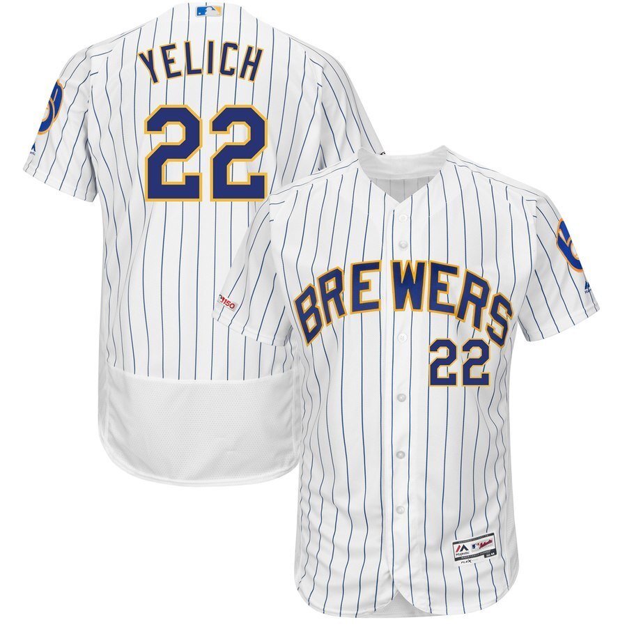 Milwaukee Brewers #22 Christian Yelich Style 1