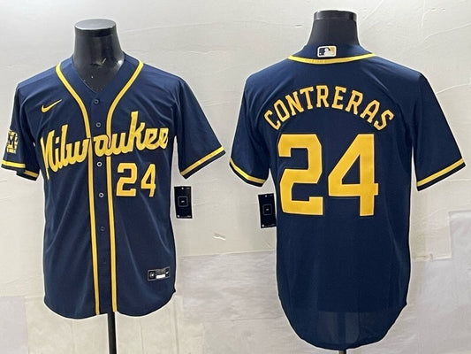 Milwaukee Brewers #24 William Contreras Brewers Adult Style 6