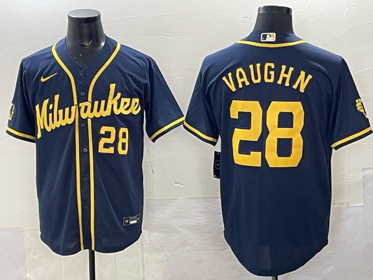 Milwaukee Brewers #28 Andrew Vaughn Brewers Adult Style 1