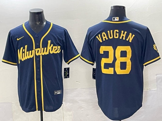 Milwaukee Brewers #28 Andrew Vaughn Brewers Adult Style 2