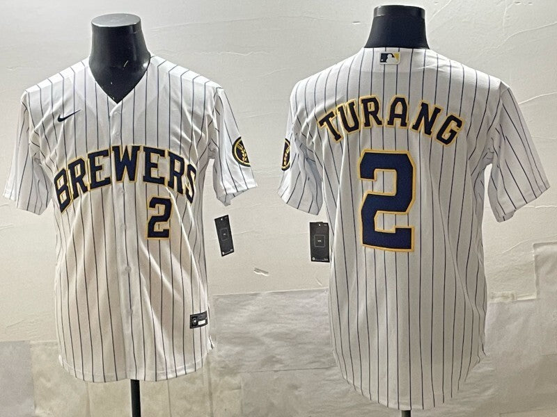Milwaukee Brewers #2 Brice Turang Brewers Adult Style 1