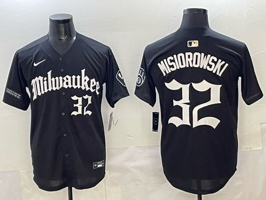 Milwaukee Brewers #32 Jacob Misiorowski Brewers 5 Collaboration Style 1