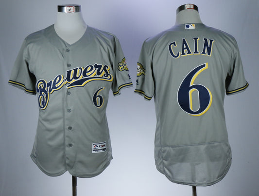 Milwaukee Brewers #6 Lorenzo Cain Style 4