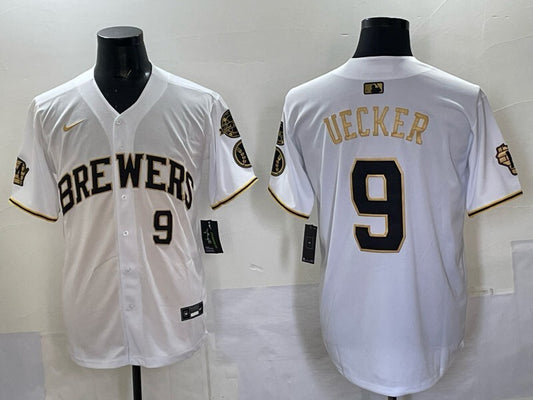 Milwaukee Brewers #9 Uecker Brewers Adult Style 2