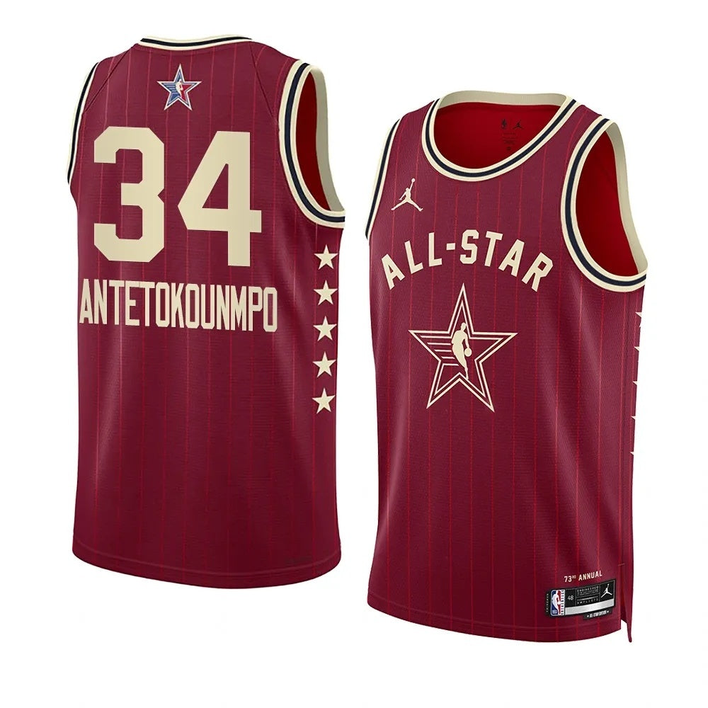 Milwaukee Bucks #34 Giannis Antetokounmpo 2024 NBA All-Star Swingman Jersey Style 1