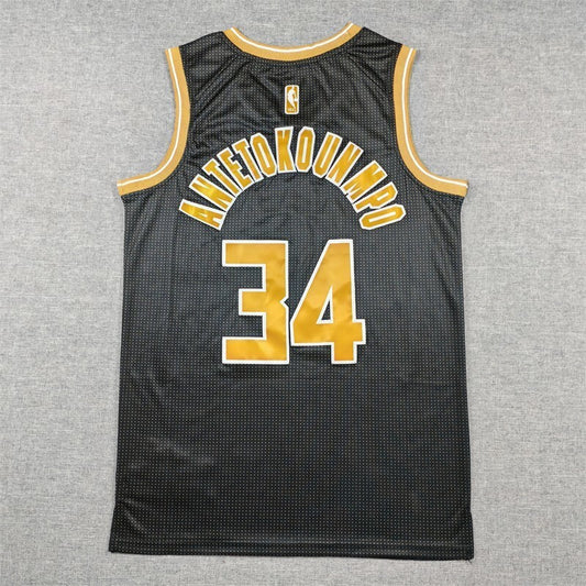 Milwaukee Bucks #34 Giannis Antetokounmpo Bucks 34 Black Limited s-xxl Style 1