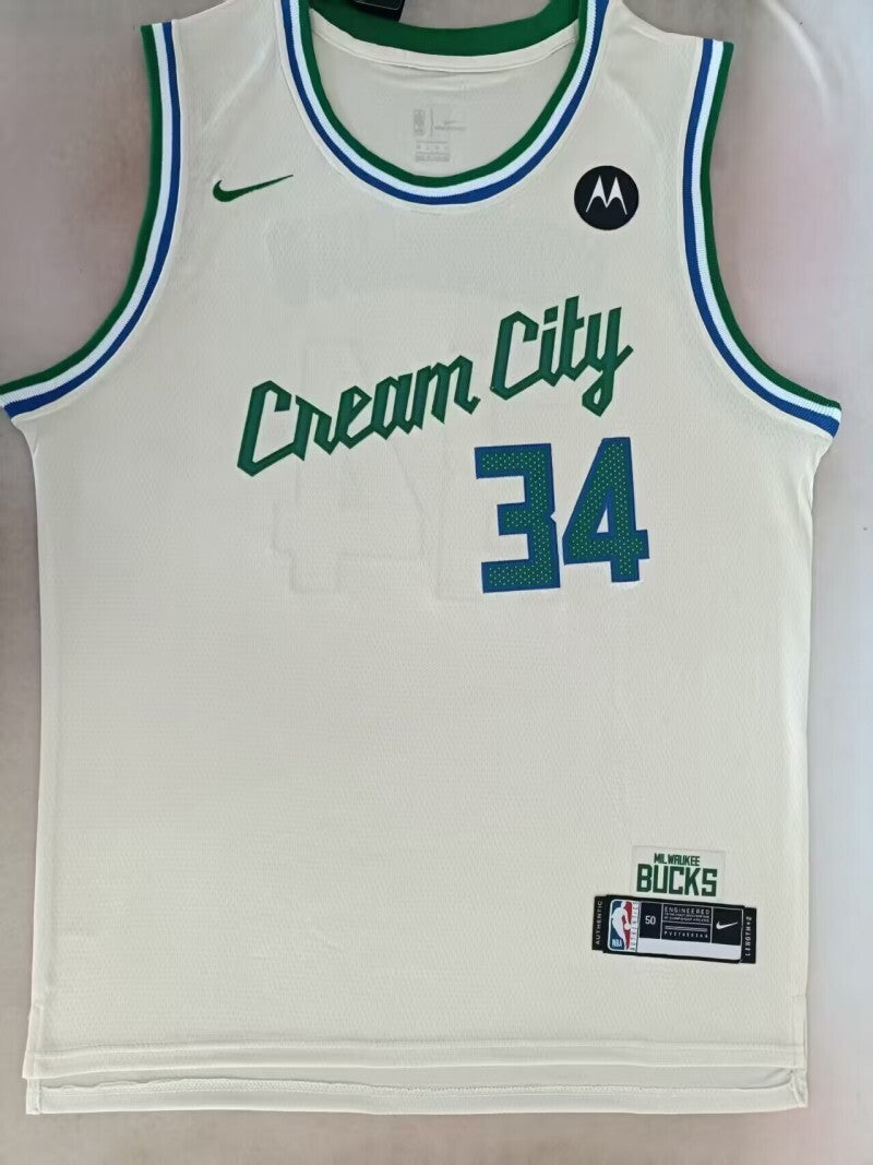 Milwaukee Bucks #34 Giannis Antetokounmpo Bucks 34 City Edition Style 2