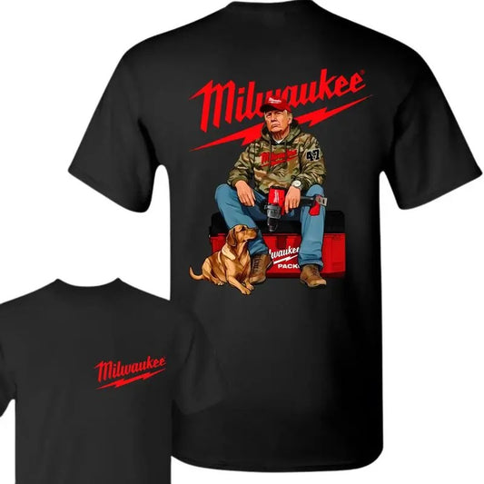 Milwaukeee Trum Camo Shirt, Fuel Hand Drill Dog Hunt Tee,Trumm Won Shirts, Trum With Local Boy Cotton Shirt Full Color...