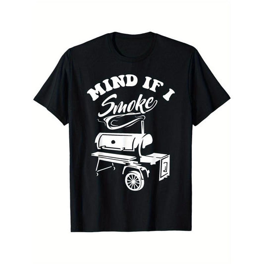 Mind if I Smoke - Funny BBQ Smoker & Grilling T-Shirt T-Shirt Made in USA Hoodie, Sweatshirt | InkThreadWorks.com