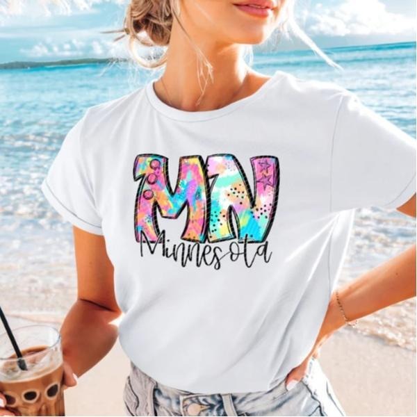 Minnesota Neon Splash DTF Transfers - THIS IS NOT A SHIRT Hoodie, Sweatshirt | InkThreadWorks.com